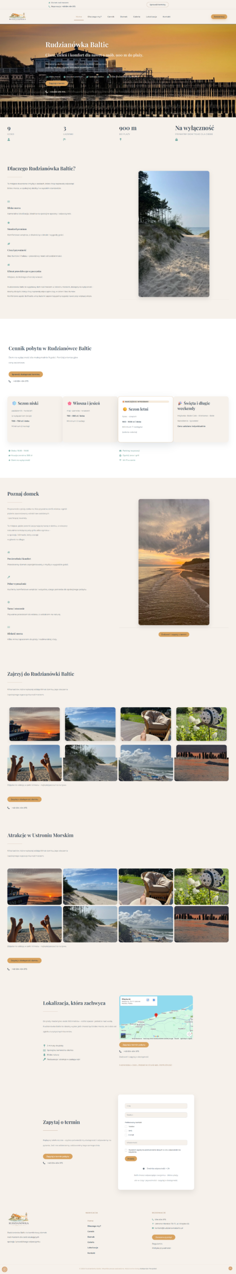 Screenshot strony Rudzianówka Baltic